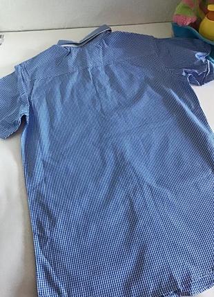Мужская рубашка identic, с коротким рукавом, в клеточку, р.s-m,отличное качество2 фото