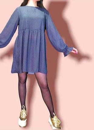 Платье в стиле casual  в горошек