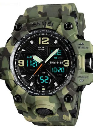 Мужские камуфляжные армейские военные тактические часы чоловічий годинник с подстветкой8 фото