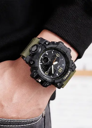 Мужские камуфляжные армейские военные тактические часы чоловічий годинник с подстветкой9 фото