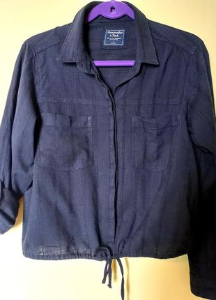 Укороченая рубашка abercrombie & fitch5 фото
