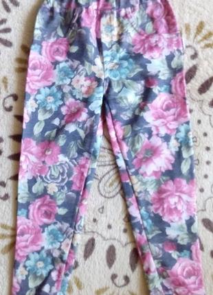 Легінси квіткові-стрейч на дівчинку тм бома ріст 110-116