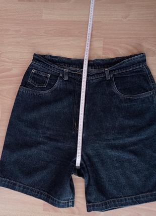 Шорти джинсові чорні, бермуди, шорты джинсовые черные бермуды7 фото