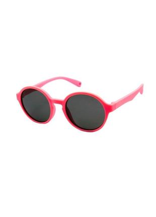 Детские солнцезащитные очки shrek круглые с поляризацией 2-5 лет красные неломайки1 фото