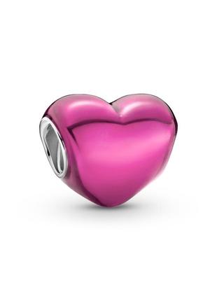 Серебряный шарм пандора 799291c03 сердце сердечко розовое серебро проба 925 новый с биркой5 фото