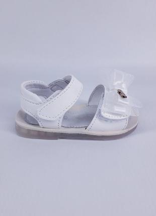 Дитячі босоніжки для дівчинки jong golf hj385-1c 18-20(р) білий