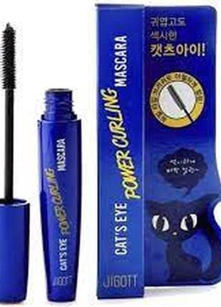 Підкручувальна туш для вій jigott cat's eye power curling mascara 12 г7 фото