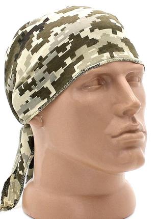 Чоловіча військова бандана на голову і шию піксель мм14 камуфляжна армійська для зсу