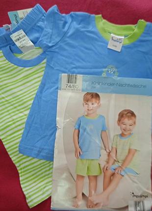 2 комплекти - футболки+шорти, рр.62-68, 74-80