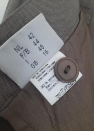 Натуральная юбка миди макси карманы высокая посадка цвет оливы8 фото