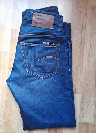 G star джинсы темно-синие  с разводами  р.31/32