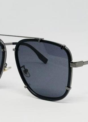 Стильні брендові  сонцезахисні окуляри унісекс чорні