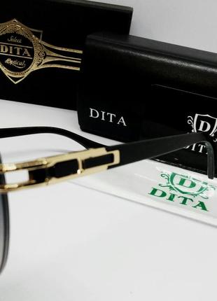 Dita стильные солнцезащитные очки унисекс фиолетово бежевый градиент с лёгким зеркальным напылением8 фото
