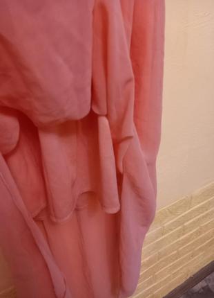 Обворожительное персиковое вечернее платье4 фото