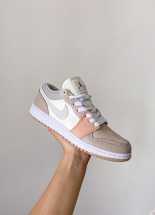 Женские кожаные кроссовки nike air jordan 1 low milan#найк