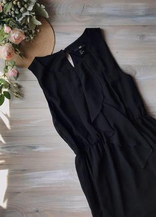 Літнє шифонове плаття h&m чорне шифонове плаття