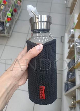 Бутылка для воды стеклянная bright 550мл 23179036 фото
