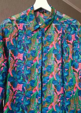 Шифоновая блузка в цветочный принт2 фото