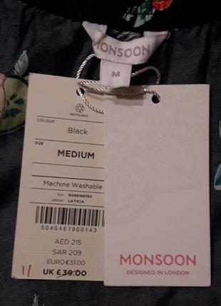 Новая брендовая  шикарная натуральная блуза  р. m от monsoon ,, разлетайка ,,4 фото