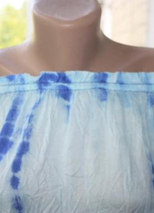 Стильное лёгкое пляжное платье тай-дай с бахромой в бохо этно стиле5 фото