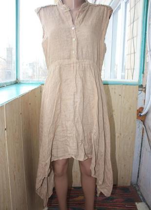 Стильне оригінальне лляне плаття в стилі бохо6 фото