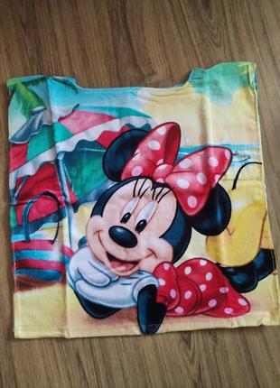 Детское пончо полотенце минни маус minne mouse disney