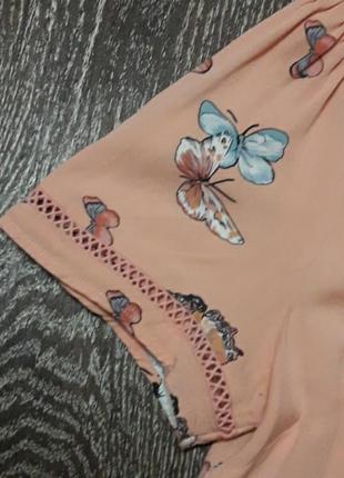 Брендовая  красивая  100% вискоза  блуза с кружевом  р.12 от  oasis8 фото