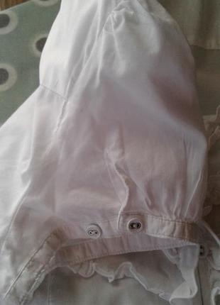 Блуза блузка рубашка белоснежная натуральная батист esprit батал5 фото