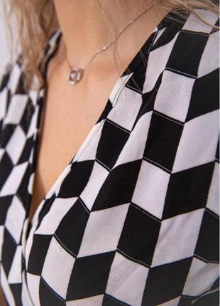 Стильный лёгкий брючный женский костюм с блузкой и брюками офисный женский костюм с брюками и блузой женские черные широкие брюки блузка на запах6 фото