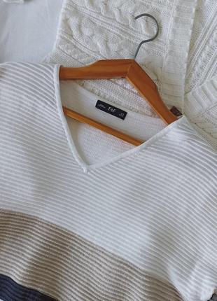 Джемпер кофточка блуза в полоску f&f3 фото