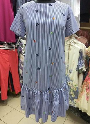 Модное платье в полоску, турция s, m, l, 36, 38, 40