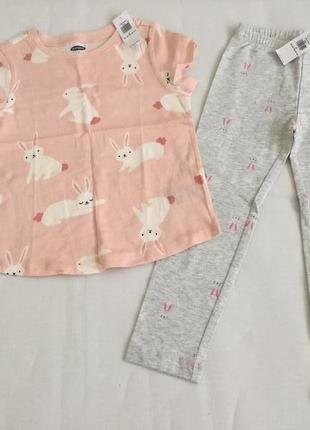 Футболка лосини набір комплект для дівчинки 3-4 р