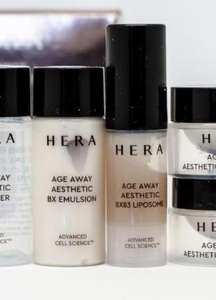 Набор омолаживающих миниатюр hera age away aesthetic professional kit, 5 pcs