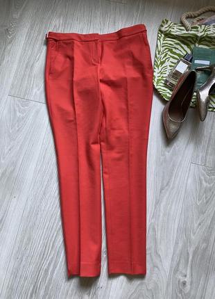 Красные нарядные штаны брюки massimodutti