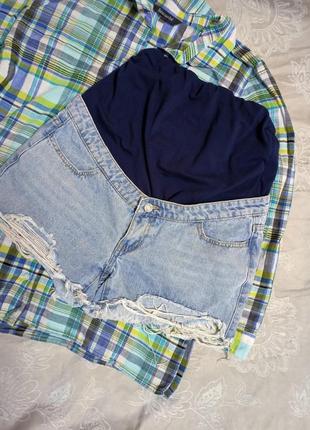 Рваные джинсовые шорты для беременных,44-48разм.,missguided2 фото