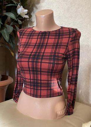Кофта топ укороченый реглан принт new look