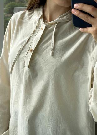 Натуральная песочная рубашка с капюшоном пляжная рубашка 1+1=39 фото