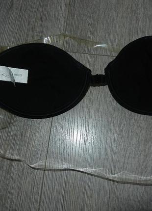 34а 75а lingerie уплотнённый бесшовный черный бюстгальтер с силиконовой спинкой новый4 фото