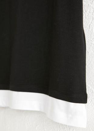 Черная мужская футболка lc waikiki/лс вайкики с белым низом. фирменная турция4 фото