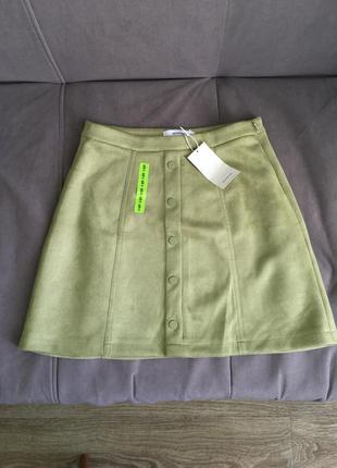 Міні-спідниця з еко замші reserved