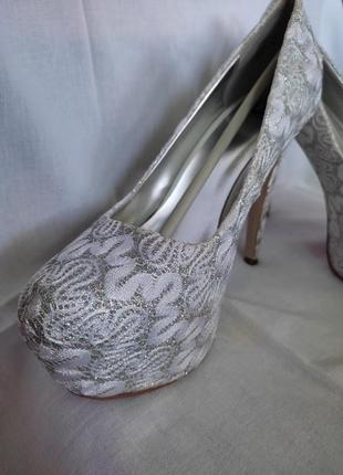 Туфлі, туфли на высоком каблуке, свадебные туфли5 фото