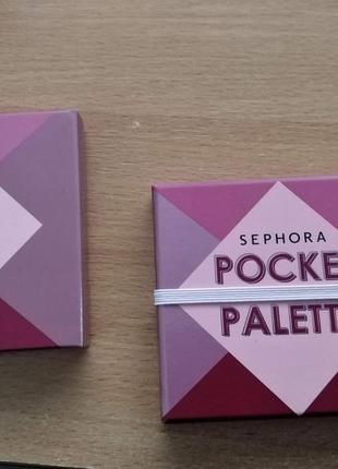 Sephora pocket palette plum палетка тіней2 фото