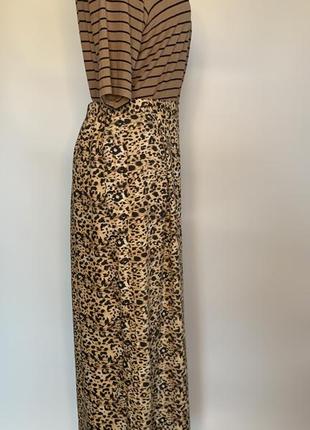 Леопардові штани-спідниця,кюлоти із віскози4 фото