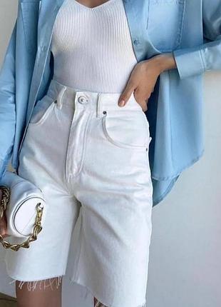 Джинсові шорти бермуди жіночі прямі3 фото