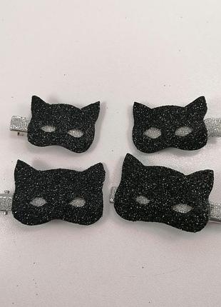 Заколка на хеллоуин с летучими мышками, чёрными кошками, шляпа ведьмы . ручная работа. заколки для волос. 1шт