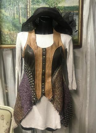 Жилетка кожа/шерсть