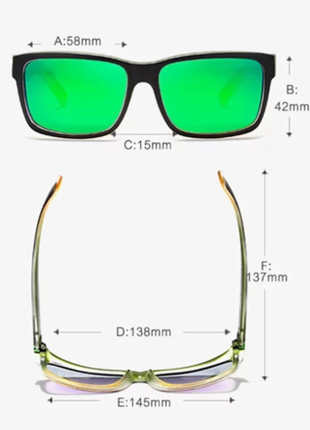 Kdeam мужские очки с поляризацией зеркальные солнцезащитные4 фото