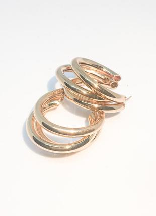 Серёжки 3 кольца