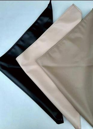 Эко-кожа косынка платок платочек эко кожа стильная тренд разные цвета косынка кожа...