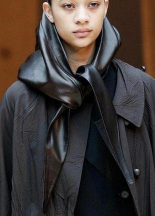 Эко-кожа косынка платок платочек эко кожа стильная тренд разные цвета косынка кожа...